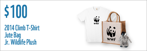 $100 gets you a 2014 t-shirt, jute bag and a jr. wildlife plush